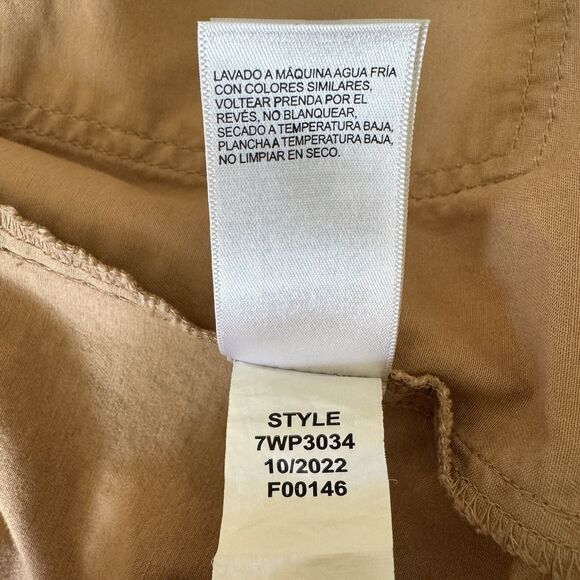 Lucky Brand Field Jacket Medium Khaki Snap Button Utility Lightweight Coat - Picture 10 of 13